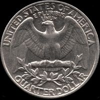 США 1 квотер (25 центов,1/4 доллара) 1984 г. (Р) КМ#164а (3-4)