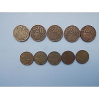 10 монет ЮАР без повторов