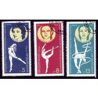 3 марки 1987 год Болгария Худ.гимнастика 3588-3590