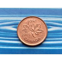 Канада. 1 цент 2005, немагнетик.