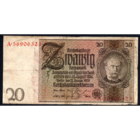 ТОРГ! 20 марок 1929! Веймарская Республика! 1/5! ВОЗМОЖЕН ОБМЕН!