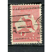 Австралия - 1913 - Кенгуру 1Р - [Mi.5IIX] - 1 марка. Гашеная.  (Лот 22EV)-T25P1