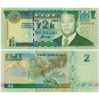 Фиджи. 2 доллара (образца 2000 года, P102, UNC)