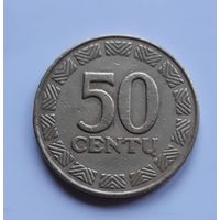 Литва. 50 центов 2000 г.