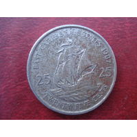 25 центов 1987 год Восточные Карибы