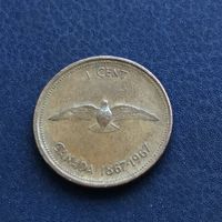 Канада 1 цент 1967. Памятная 1867-1967 100 лет независимости