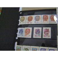 Украина 1992 год 8 чистых марок с надпечатками. Серия