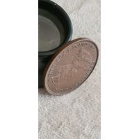 С 1 рубля монета Великобритания  Джерси  1935 год  Состояние!