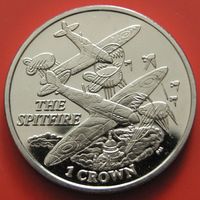 Фолклендские острова 1 крона, 2008 Supermarine Spitfire UNC