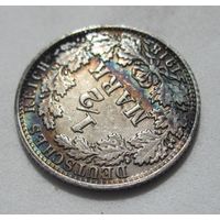Германия 1\2 марки 1918 А серебро  .24-112