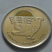 25 центов, Канада 2011 г., сапсан,  АU