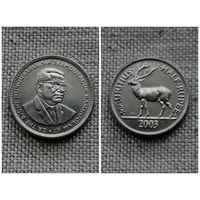 Маврикий 1/2 рупии 2003 /олень/фауна/(FA)