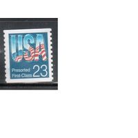США-1992, (Мих.2251), * (без клея) , Стандарт, Флаг, 1-й класс(одиночка),