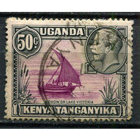Британские колонии - Кения, Уганда, Таганьика - 1935 - Парусник - [Mi.37] - 1 марка. Гашеная.  (Лот 50EW)-T25P3