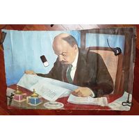 Картина маслом на холсте В.И.Ленин 130x85