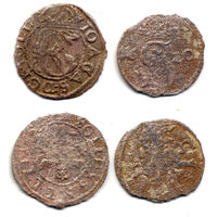 Лот из 2-х монет: двуденар 1620, шеляг 1652, Вильно