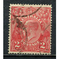 Австралия - 1914/1923 - Король Георг V 2P - [Mi.35XA] - 1 марка. Гашеная.  (Лот 31EV)-T25P1