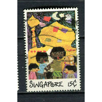 Сингапур - 1989 - Детское творчество 15С - [Mi.583] - 1 марка. Гашеная.  (Лот 94FB)-T25P10