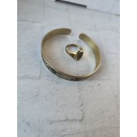 Комплект  браслет и кольцо серебро