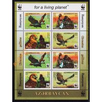 Азербайджан 2011 год. Фауна WWF. Хищные птицы. Орел-змееяд мл Mi.893-896 Фауна.**