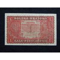 Польша 1 марка 1919г.