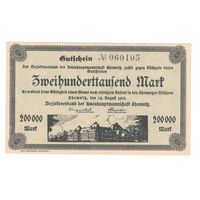 Германия Хемниц 200 000 марок 1923года. Состояние aUNC+!