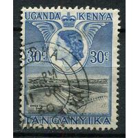 Британские колонии - Кения, Уганда, Таганьика - 1954/1959 - Елизавета II и плотина Оуэн-Фолс  30С - [Mi.96] - 1 марка. Гашеная.  (Лот 56EW)-T25P3