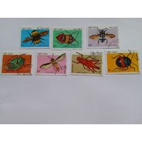 Марки жуки, насекомые Вьетнам- 7шт