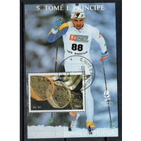 Сан Томе и Принсипи /1992/ Спорт / Олимпийские Игры Альбервиль / Франция / Победители / Блок