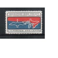 США-1966, (Мих.897) , ** , Фауна, Миграция птиц(одиночка),