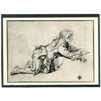 Жан-Батист Грез. Мальчик на коленях (этюд к картине Паралитик). Изд.1962
