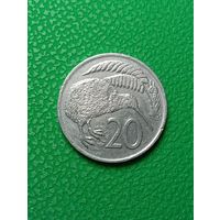 Новая Зеландия 20 центов 1976 года