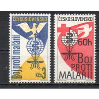 Борьба с малярией Чехословакия 1962 год серия из 2-х марок