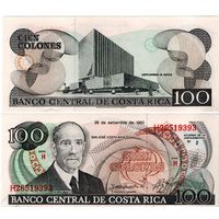 Коста-Рика 100 колон 1993 UNC (банкнота из пачки)