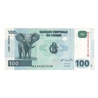 Конго 100 франков 2000 года. Тип Р-92А. Состояние UNC!