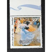 Германия 1999, композитор Иоганн Штраус, Венский вальс, живопись, MNH OG отлично !!!