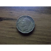 Великобритания three pence 1942