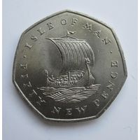Остров Мэн 50 новых пенсов 1971  .12-412