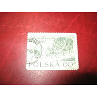 Марка Польша День марки Почтовая корета 1964 год