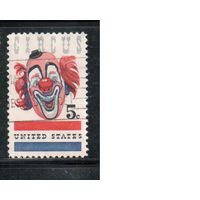 США-1966, (Мих.900) , гаш. , Цирк(одиночка),