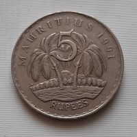 5 рупий 1991 г. Маврикий