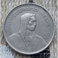 Швейцария 5 франков 1975 года