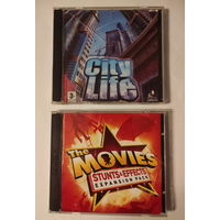 Лот ретро игр для PC. 2 игры (2006): City life (2CD), The Movies: Stunts & Effects (2CD)