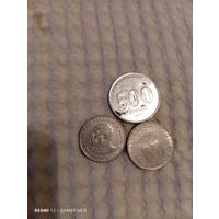 Индонезия 500 рупи 2016, кения 1 шилинг 2005, швеция 1 крона 1991 -61