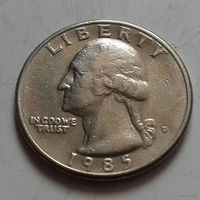 25 центов, США 1985 D