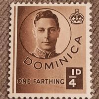 Доминика 1940. Британская колония. Король Георг VI