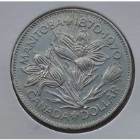 Канада 1 доллар 1970 г. 100 лет со дня присоединения Манитобы. В холдере