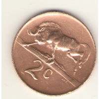 2 цента 1966 г. (SOUTH AFRICA)