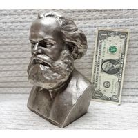 Силуминовый бюст "Карл Маркс" 1966 г. Скульптор В. Сычев, Монументскульптура, СССР
