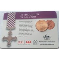 Австралия 25 центов, 2017 Легенды АНЗАК - Медали почета. Крест за летные заслуги